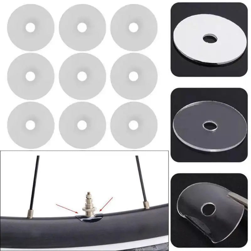 20Pcs Bike Valve Stem Stickers – Rim Protection Glue Pad Seal Bike Valve Stickers Babs
