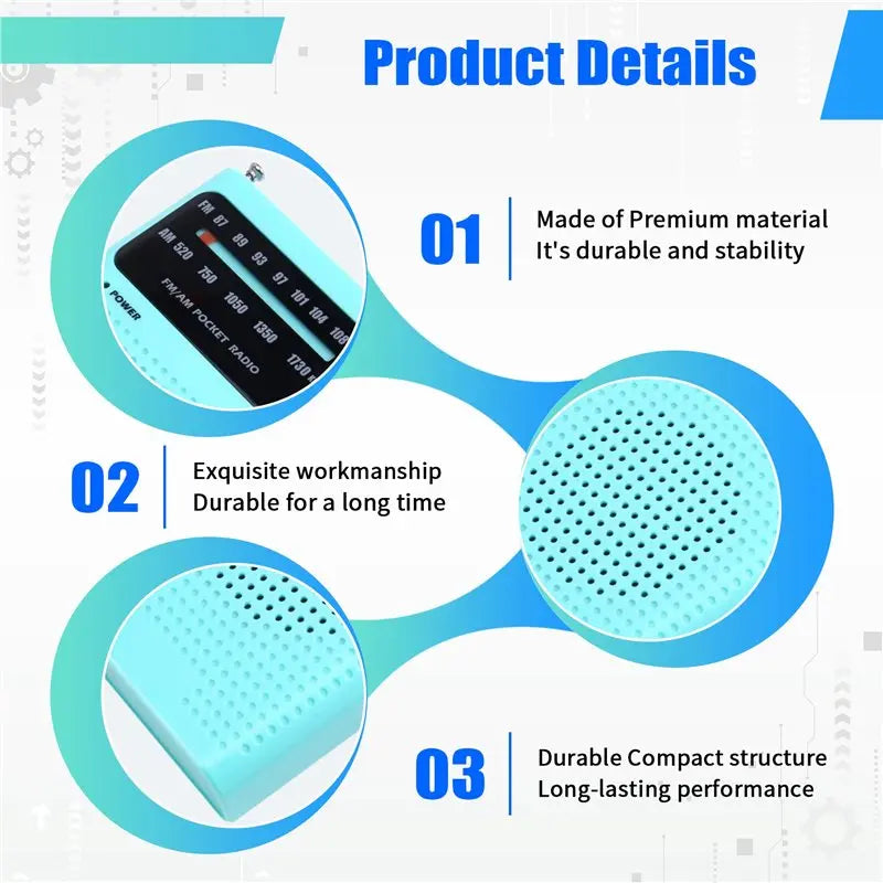 Portable AM/FM Radio – Loud Speaker & Long-Range Reception Portable AM/FM Radio Babs