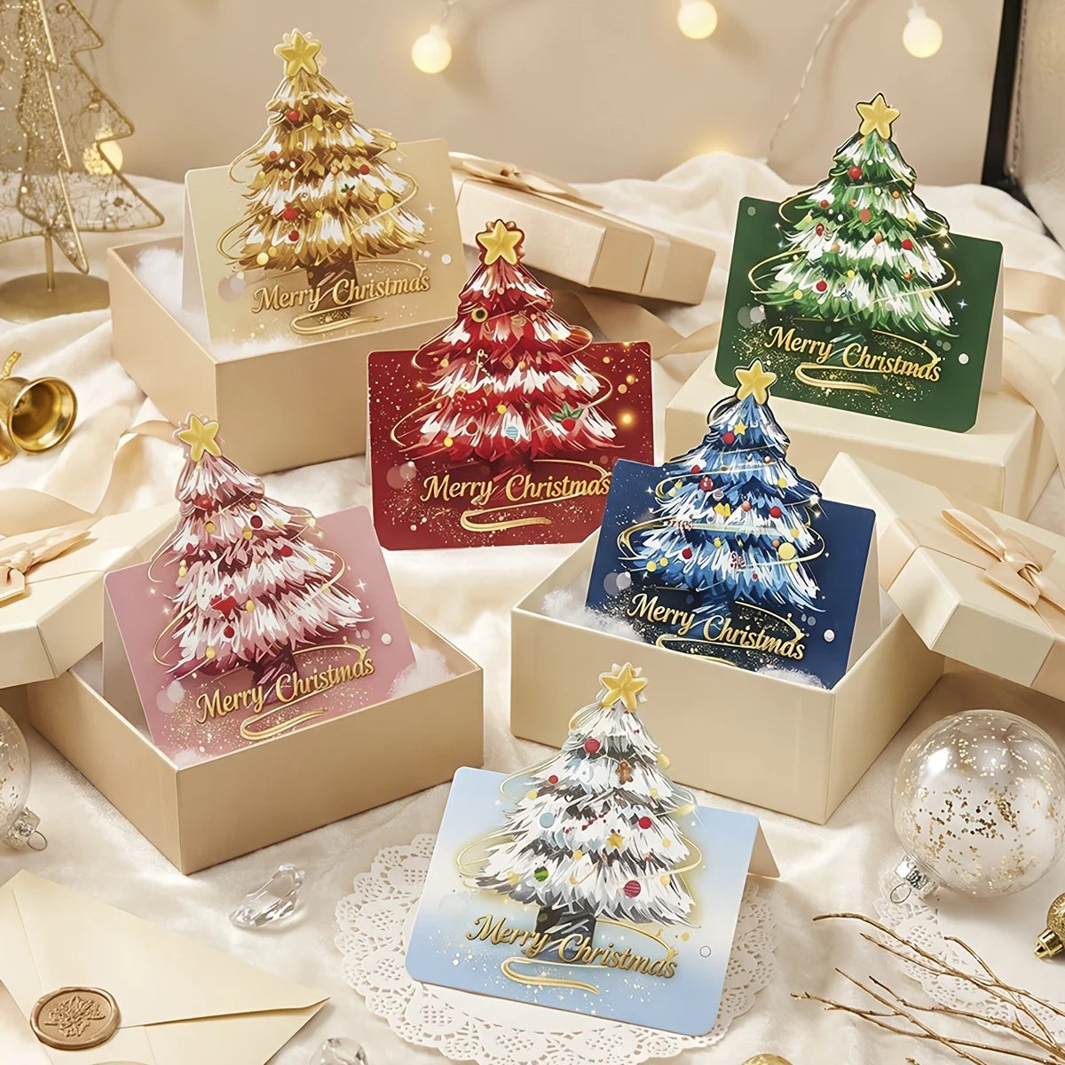 12-Pack 3D Pop-Up Christmas Cards with Envelopes – Handmade Holiday Greeting Cards Babs