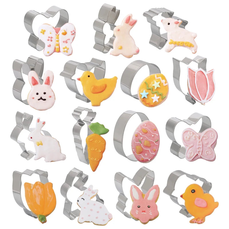 Easter Cookie Cutter Set – Bunny, Egg, Carrot & Butterfly Cookie Cutter Set Babs
