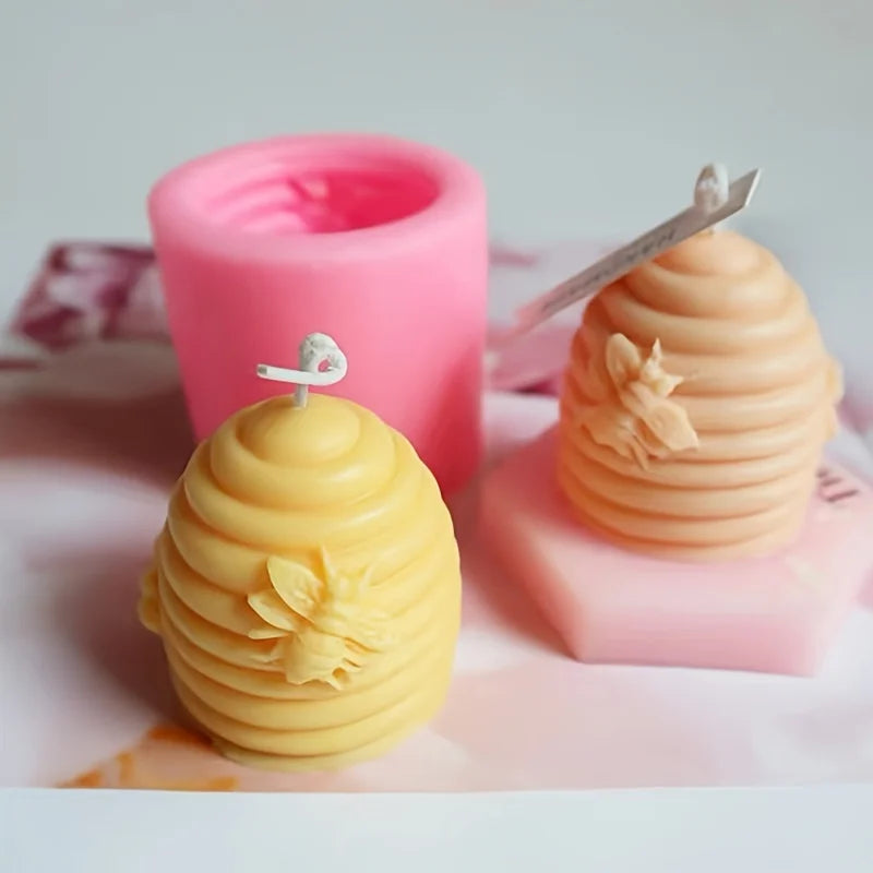 3D Bee Honeycomb Silicone Mold – Candle, Soap & Gypsum Silicone Craft Mold Babs