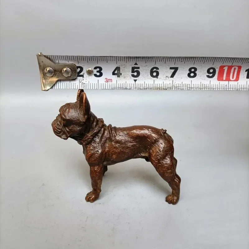 Handmade Metal Bulldog Figurine – Retro Desk Ornament Statue Decorative Figurine Babs