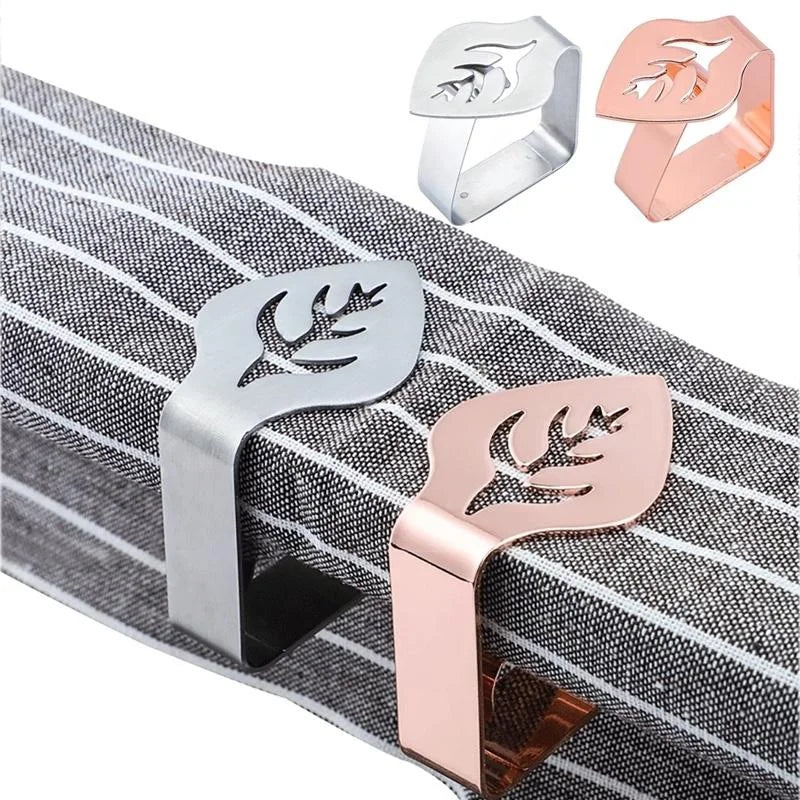 4Pcs Stainless Steel Leaf Tablecloth Clips – BBQ & Wedding Tablecloth Clips Babs