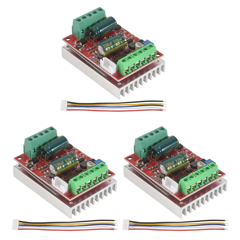 DC 6-60V 400W BLDC 3-Phase Brushless Motor Controller PWM Hall Board Motor Controller Board Babs As Shown