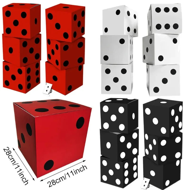 28cm Casino Dice Paper Gift Box – Party Decoration Supply Party Gift Box Babs