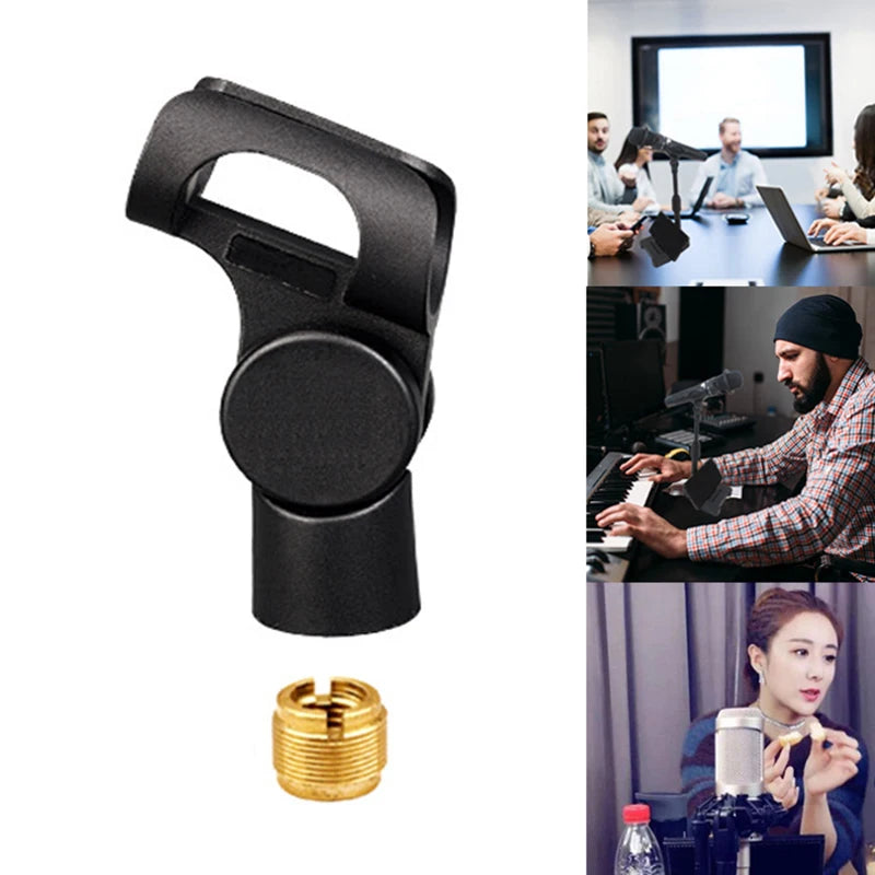 Universal Adjustable Microphone Clip Clamp Holder & Adapter Microphone Clamp Holder Babs