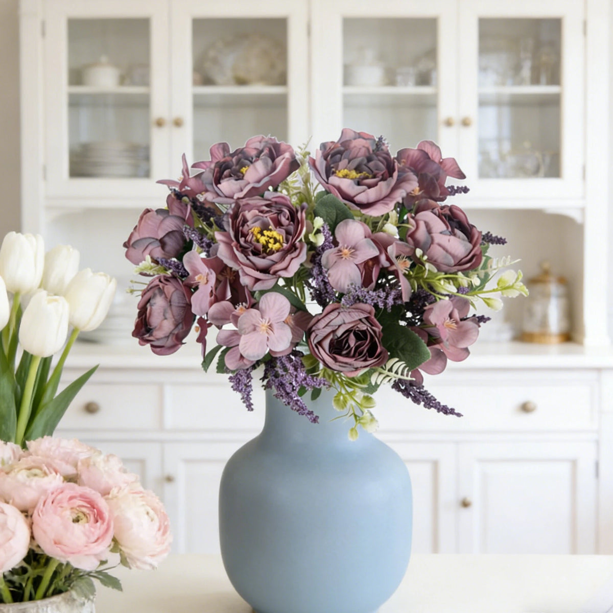 Artificial Silk Peony Hydrangea Bouquet – Wedding & Home Decor Artificial Flower Bouquet Babs