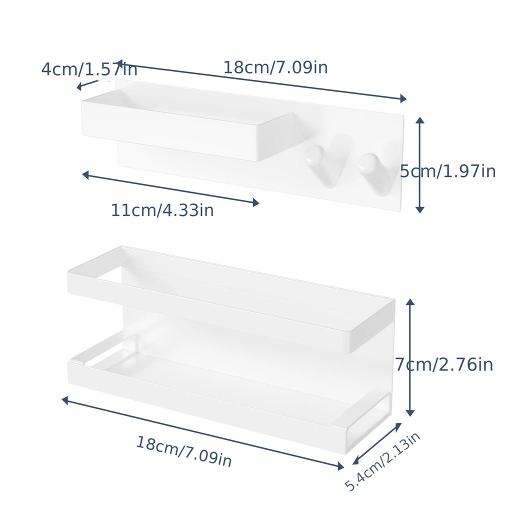 Magnetic Umbrella Rack, Key & Fridge Side Storage Set | No Drill Magnetic Storage Set Babs WHITE