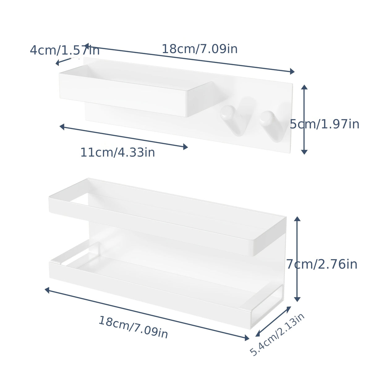Magnetic Umbrella Rack, Key & Fridge Side Storage Set | No Drill Magnetic Storage Set Babs WHITE