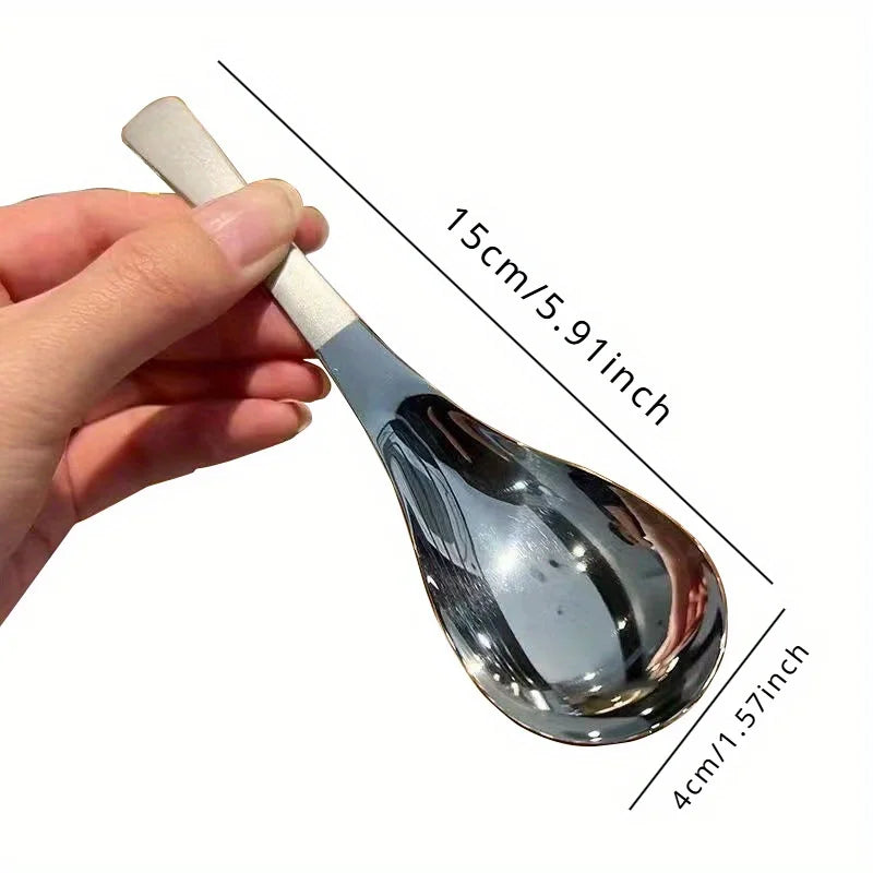 Stainless Steel Golden Soup Spoon – Short Handle Caviar Spoon Kitchen Spoon Babs