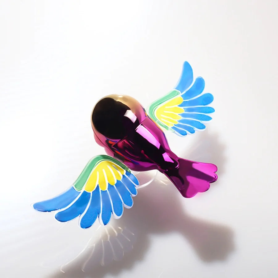 Wind-Powered Flying Bird Car Ornament – Moving Wings Decor Car Ornament Babs 1PC Blue wings