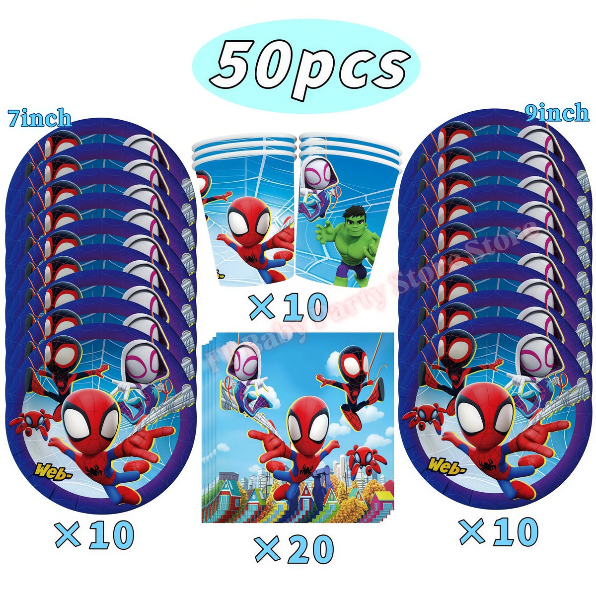 Spider-Man Birthday Party Supplies – Plates, Cups & Balloons