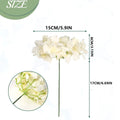 Artificial Silk Hydrangea Flowers – Wedding & Home Décor Artificial Flowers Babs Milky White 2pcs
