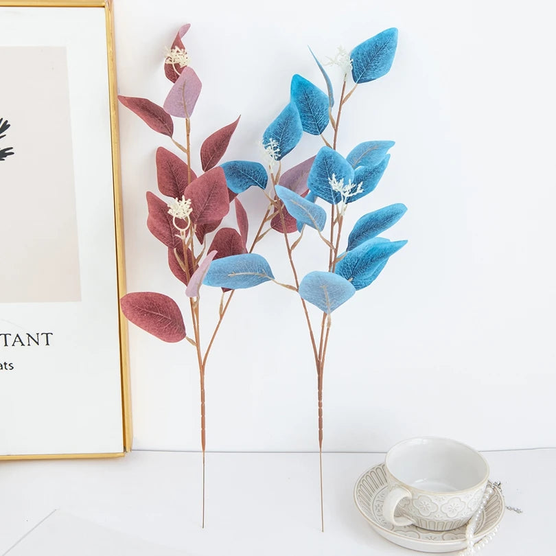 Artificial Eucalyptus Branches Fake Plant Decor 53cm | 1-2 Pcs Artificial Plant Decor Babs