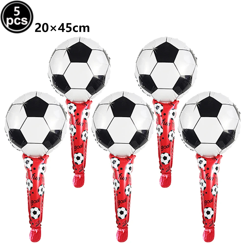 Boy's 8th Birthday Soccer Foil Balloons Party Set Birthday Party Balloons Babs Pink As pictures show