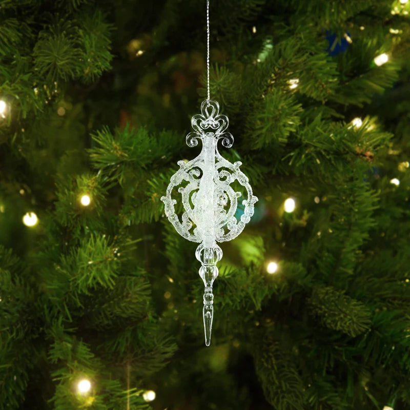 Acrylic Snowflake Christmas Ornaments – Transparent Pendants Christmas Tree Ornaments Babs 7