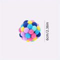 Cat Plush Bell & Woolen Ball Toys – 1 or 3 Piece Set Cat Ball Toys Babs Large size 1 pack