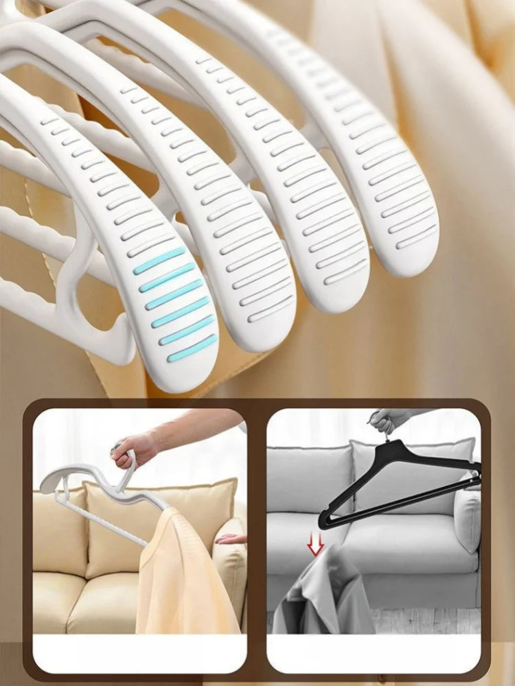 10-Pack Wide Shoulder Non-Slip Clothes Hangers | Space Saving Clothes Hangers Babs