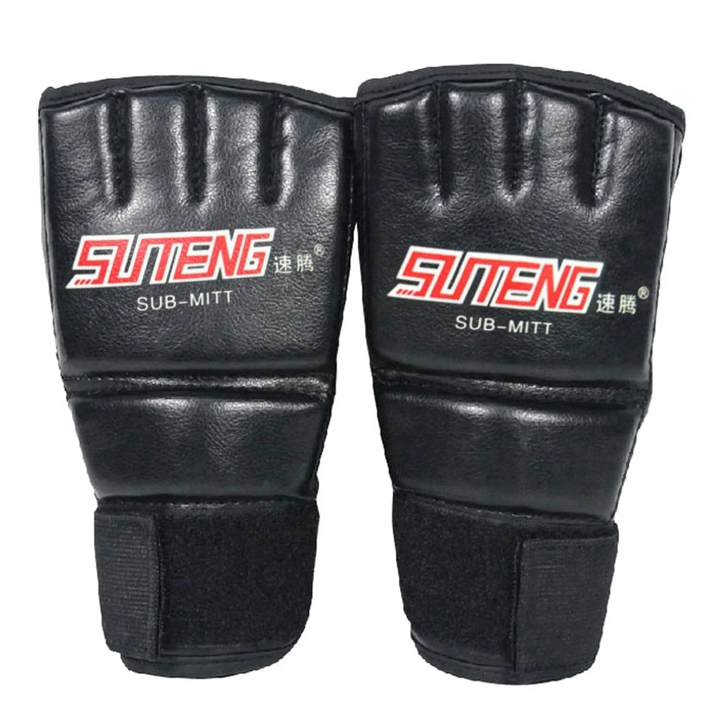 Half-Finger MMA Boxing Gloves – PU Leather Muay Thai Training MMA Boxing Gloves Babs