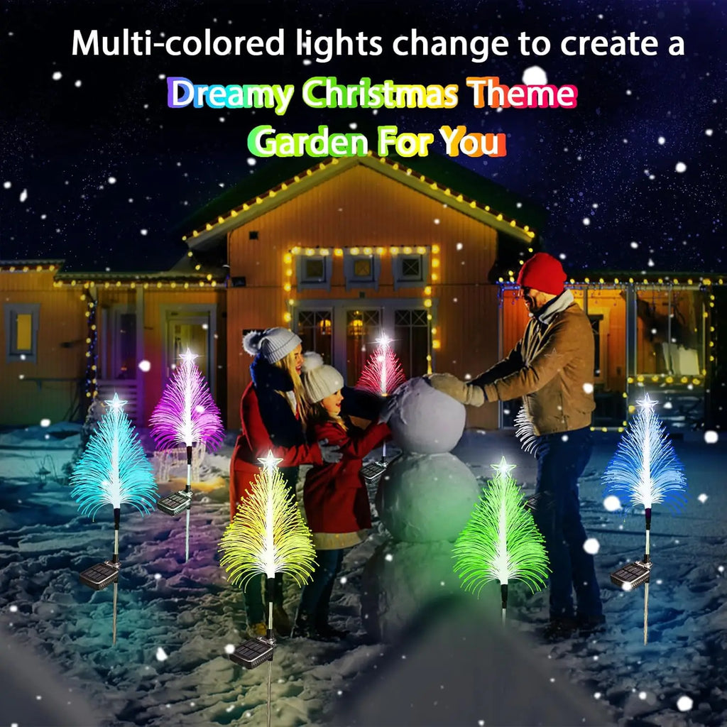 Solar Fiber Optic Garden Light – 7 Color LED Lawn Lamp Solar Garden Light Babs
