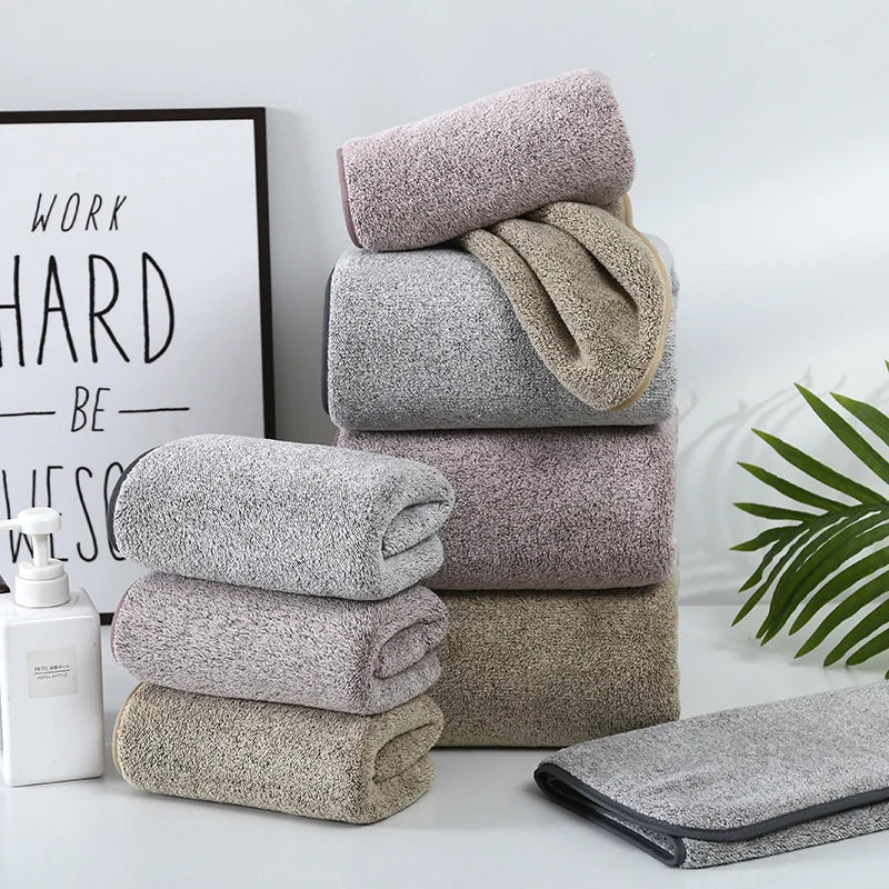 Bamboo Charcoal Coral Velvet Bath Towel – Soft & Quick-Dry Bath Towel Babs