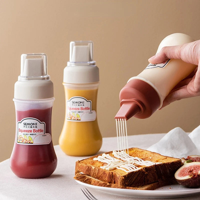 350ml Squeeze Sauce Bottle | 5-Hole Condiment Dispenser Condiment Dispenser Bottle Babs