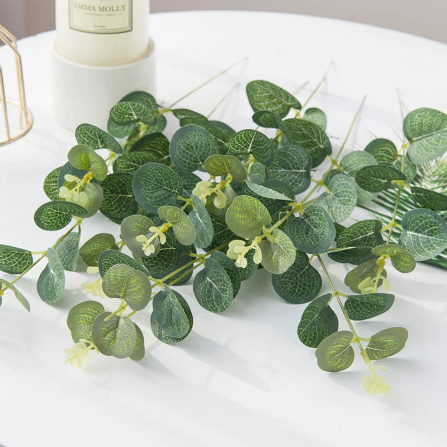 Silk Eucalyptus Leaf Sprigs – Wedding, Wreath & Home Décor Artificial Floral Sprigs Babs