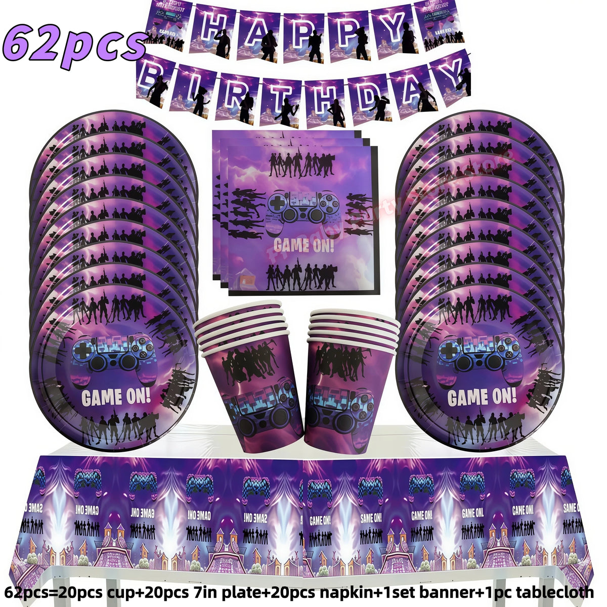 Video Game Birthday Party Supplies – Tableware, Balloons & Decor