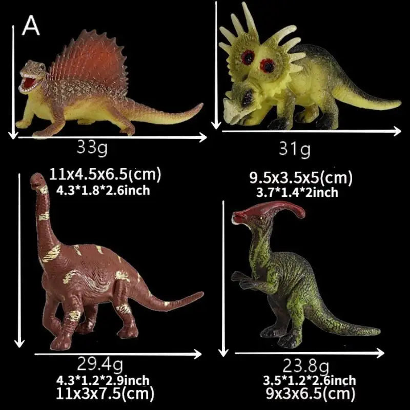 4-Piece Realistic Dinosaur Toy Set – PVC Animal Figures Dinosaur Toy Set Babs A