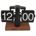 Retro Auto Flip Clock – Black Walnut Desk Clock | Home Décor Flip Desk Clock Babs walnut black