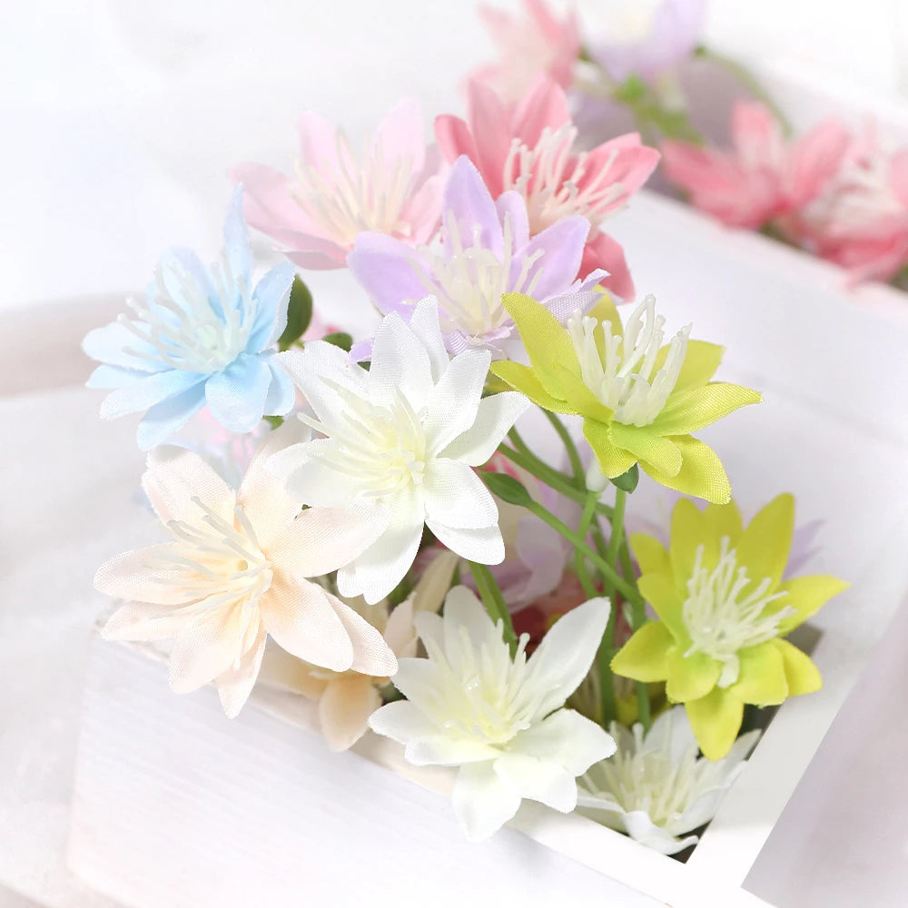 10/20Pcs Silk Rose Artificial Flowers 3-Head – Wedding & Home Decor Artificial Silk Flowers Babs