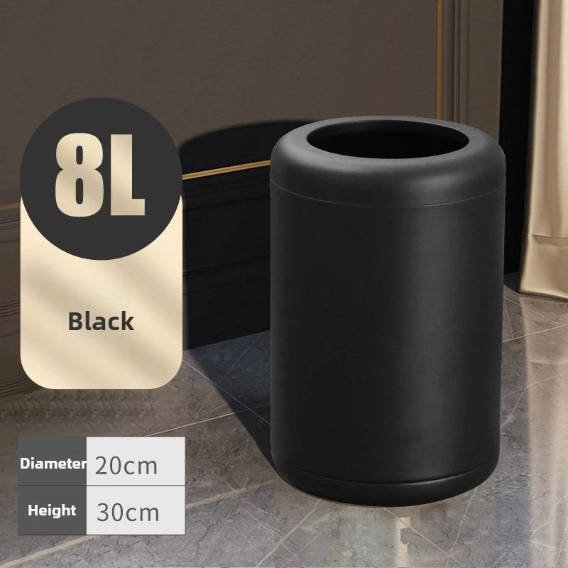 Modern Stainless Steel Trash Can 8L/10L – Living Room & Kitchen Stainless Steel Trash Can Babs 8L-Black