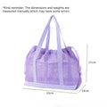 Mesh Beach Bag Drawstring Tote – Foldable Travel Storage Bag Mesh Tote Bag Babs Light purple