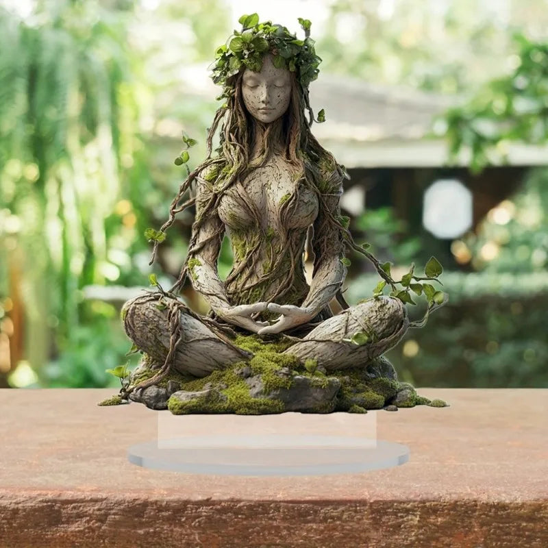 Tree Elf Fairy Garden Stake 2D Acrylic Lawn Decoration Garden Stake Decoration Babs