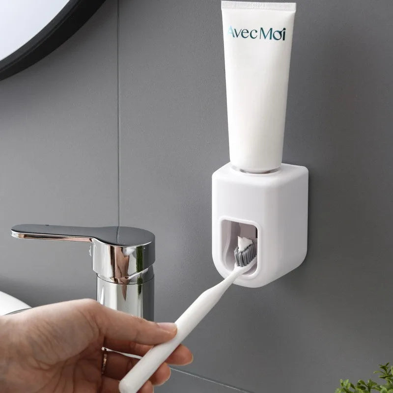 Wall Mounted Toothbrush Holder & Toothpaste Dispenser Toothbrush Holder Babs