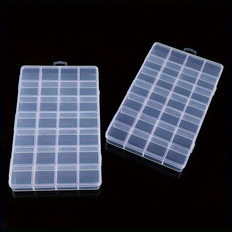 28-Compartment Plastic Jewelry & Bead Organizer Box – Clear Jewelry Storage Box Babs