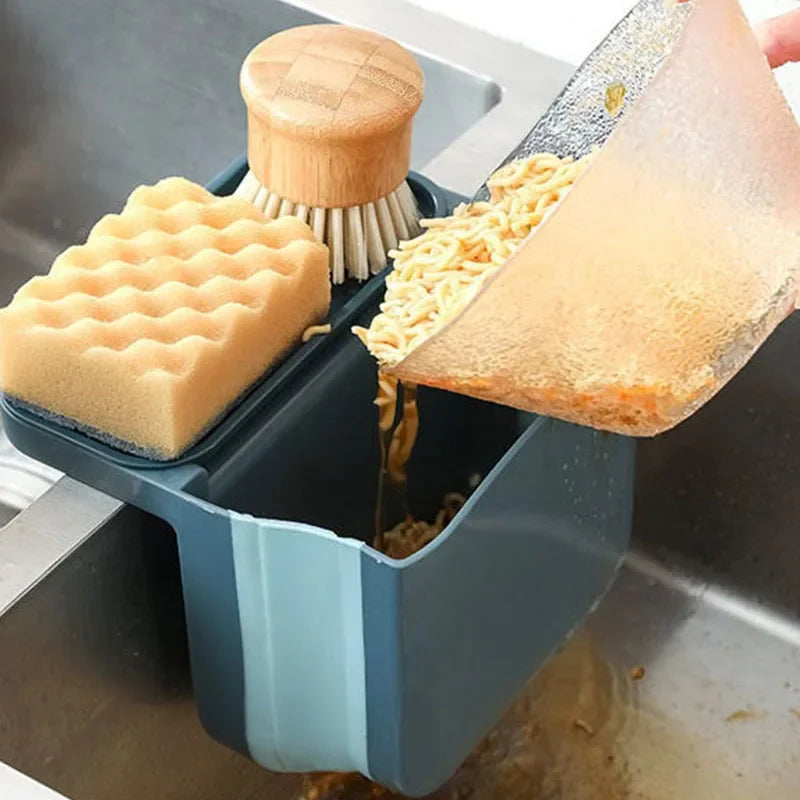 Kitchen Sink Retractable Drain Basket & Hanging Storage Rack Sink Drain Basket Babs