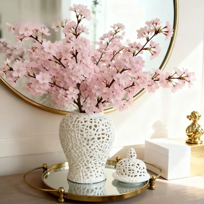 Modern Ceramic Hollow Vase – Luxury Home Table Decoration Decorative Ceramic Vase Babs