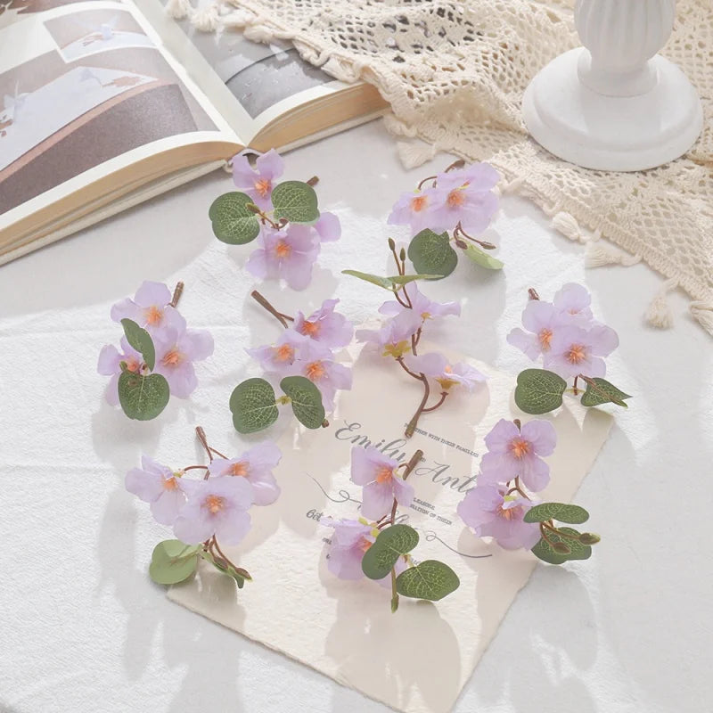 Silk Rose Artificial Flowers Long Stem 10/20 Pcs – Wedding Decor Artificial Silk Flowers Babs Purple 20Pcs