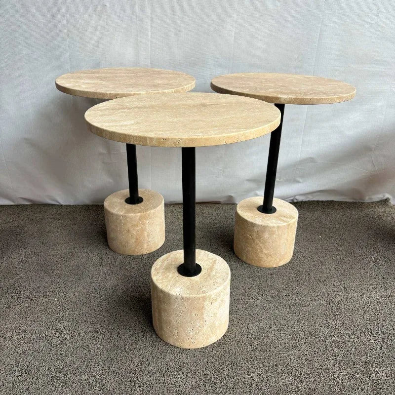 Round Marble Side Table – Luxury Vintage Coffee Table & Iron Frame Marble Side Table Babs