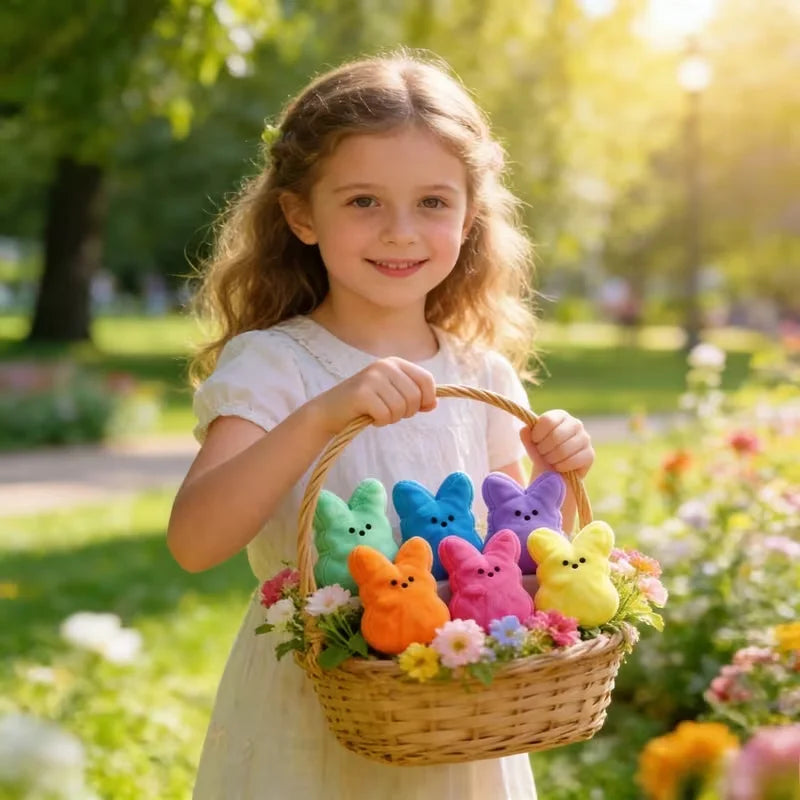 6-Pack Easter Bunny Plush Dolls – Basket Fillers & Party Favors Plush Bunny Dolls Babs