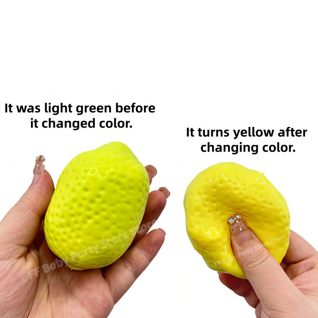 Handmade Lemon Squishy Fidget Ball – ASMR Sensory Squeeze Toy Sensory Fidget Toy Babs