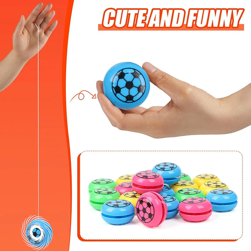 Mini Football Yoyo Balls Kids Party Favors – 12 or 20 Pack Kids Party Favor Toys Babs