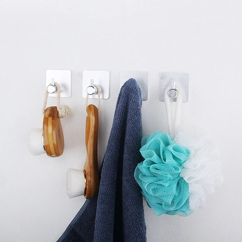 2-Pack No-Drill Aluminum Wall Hooks – Multipurpose Organizer Adhesive Wall Hooks Babs
