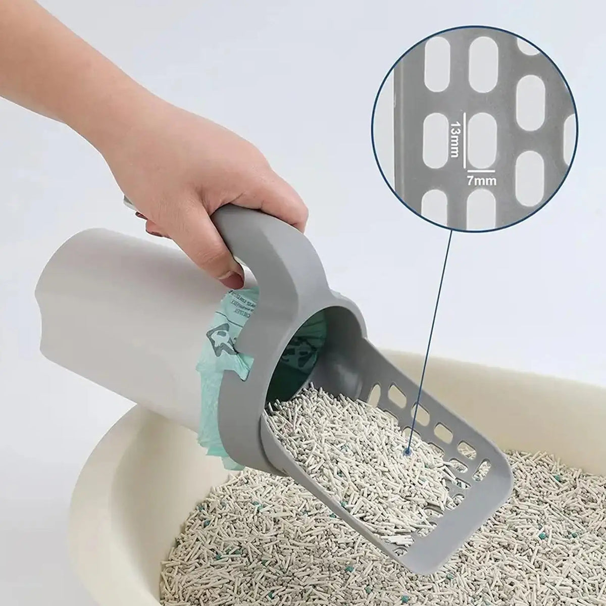 Non-Stick Cat Litter Scoop with Garbage Bags | Easy Clean Cat Litter Scoop Babs