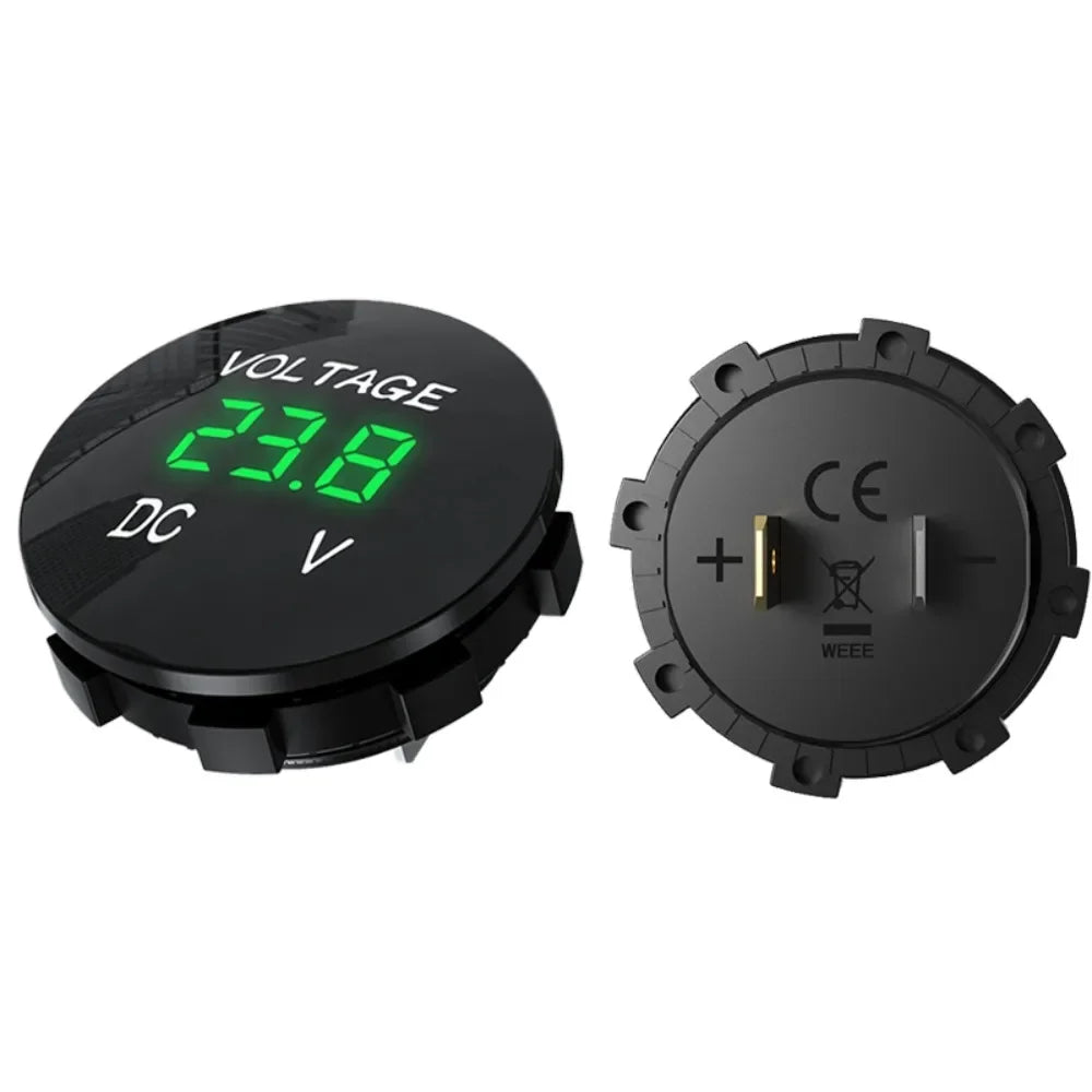 Waterproof Digital Voltmeter DC 5-48V LED Battery Gauge Digital Voltage Gauge Babs
