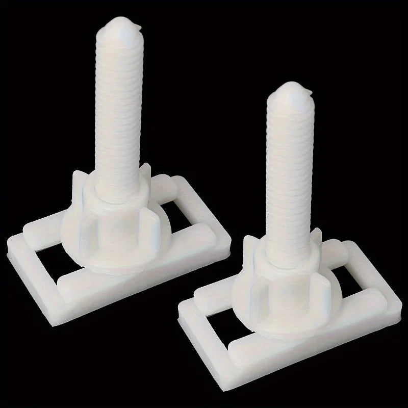 4pcs Universal Toilet Seat Fixing Bolts, Screws & Cover Plates Toilet Seat Hardware Babs