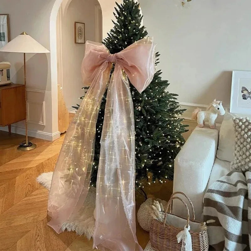Oversized Pearl Sheen Bow Pendant – Christmas Tree Hanging Decor Christmas Bow Ornament Babs