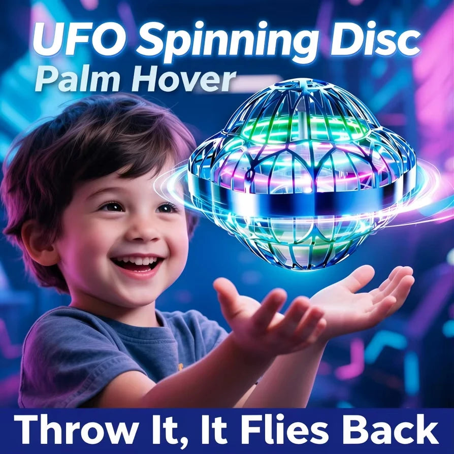 Magic UFO Flying Ball LED Spinning Outdoor Toy – Fun Gift LED Flying Spinner Toy Babs
