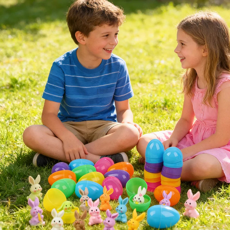 24-Piece Fillable Plastic Easter Eggs – Egg Hunt Party Set Easter Egg Set Babs